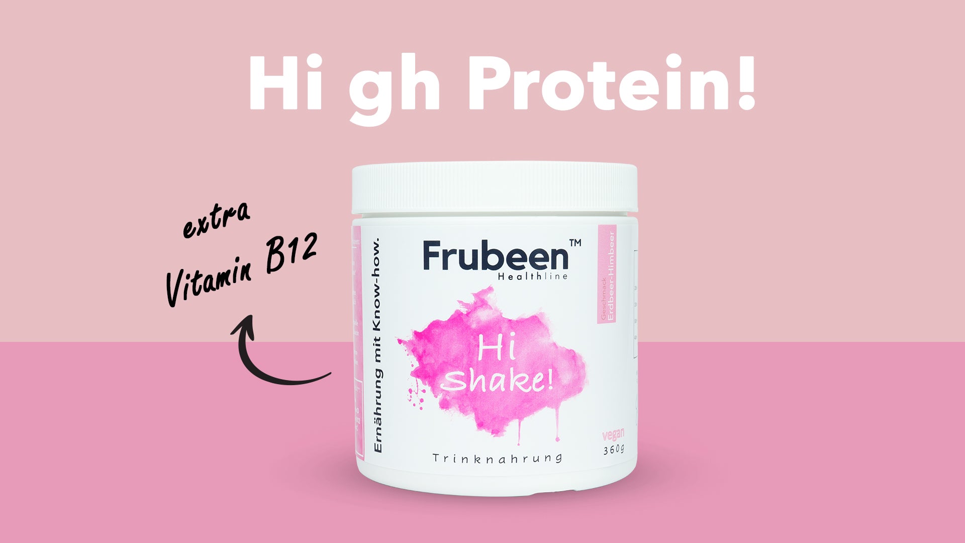 Frubeen Healthline Trinknahrung Hi-Shake Himbeere ErdbeereSportgetränk Nahrungsergänzungsmittel 